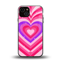y2k pink hearts berrybomb edition back phone cover | glass case for iphone 13