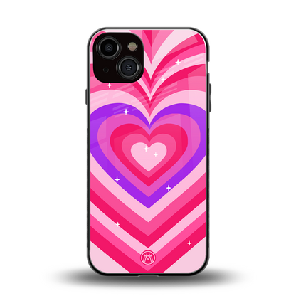 y2k pink hearts berrybomb edition back phone cover | glass case for iphone 13
