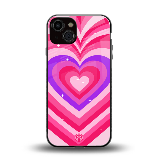 y2k pink hearts berrybomb edition back phone cover | glass case for iphone 13