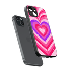 y2k pink hearts berrybomb edition back phone cover | glass case for iphone 13