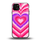 y2k pink hearts berrybomb edition back phone cover | glass case for iphone 14 plus