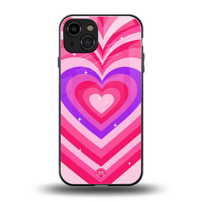 y2k pink hearts berrybomb edition back phone cover | glass case for iphone 15