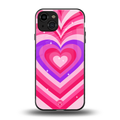 y2k pink hearts berrybomb edition back phone cover | glass case for iphone 14