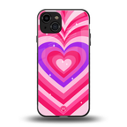 y2k pink hearts berrybomb edition back phone cover | glass case for iphone 14