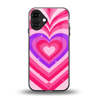 y2k pink hearts berrybomb edition back phone cover | glass case for iphone 16 plus