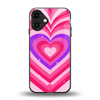 y2k pink hearts berrybomb edition back phone cover | glass case for iphone 16 plus