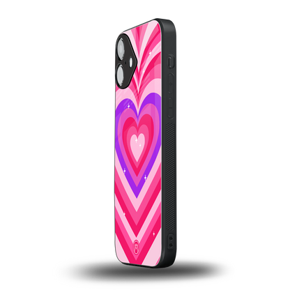 y2k pink hearts berrybomb edition back phone cover | glass case for iphone 16 plus