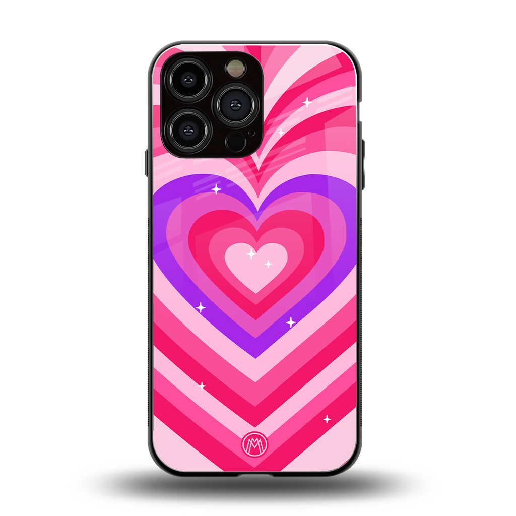 y2k pink hearts berrybomb edition back phone cover | glass case for iphone 16 pro max