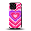 y2k pink hearts berrybomb edition back phone cover | glass case for iphone 16 pro max