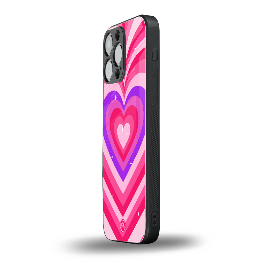 y2k pink hearts berrybomb edition back phone cover | glass case for iphone 16 pro max