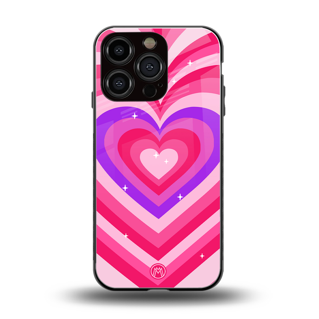 y2k pink hearts berrybomb edition back phone cover | glass case for iphone 16 pro