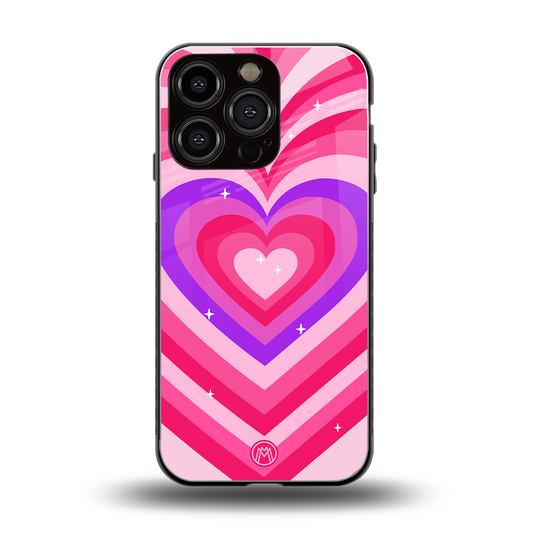 y2k pink hearts berrybomb edition back phone cover | glass case for iphone 16 pro