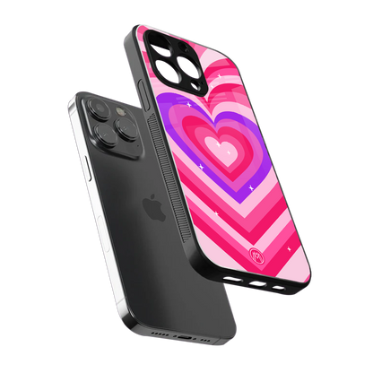 y2k pink hearts berrybomb edition back phone cover | glass case for iphone 16 pro