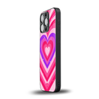 y2k pink hearts berrybomb edition back phone cover | glass case for iphone 16 pro