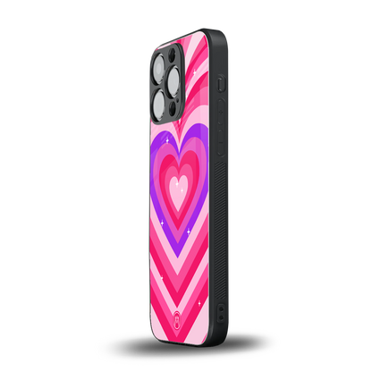y2k pink hearts berrybomb edition back phone cover | glass case for iphone 16 pro