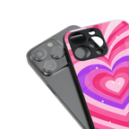 y2k pink hearts berrybomb edition back phone cover | glass case for iphone 16 pro