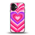 y2k pink hearts berrybomb edition back phone cover | glass case for iphone 16