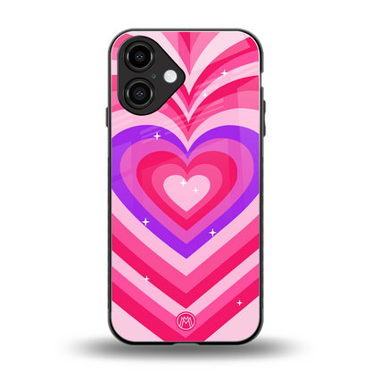 y2k pink hearts berrybomb edition back phone cover | glass case for iphone 16
