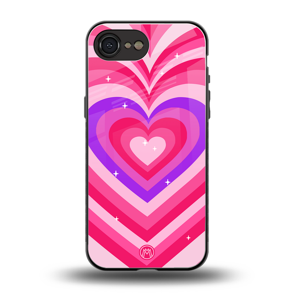 y2k pink hearts berrybomb edition back phone cover | glass case for iphone 16e