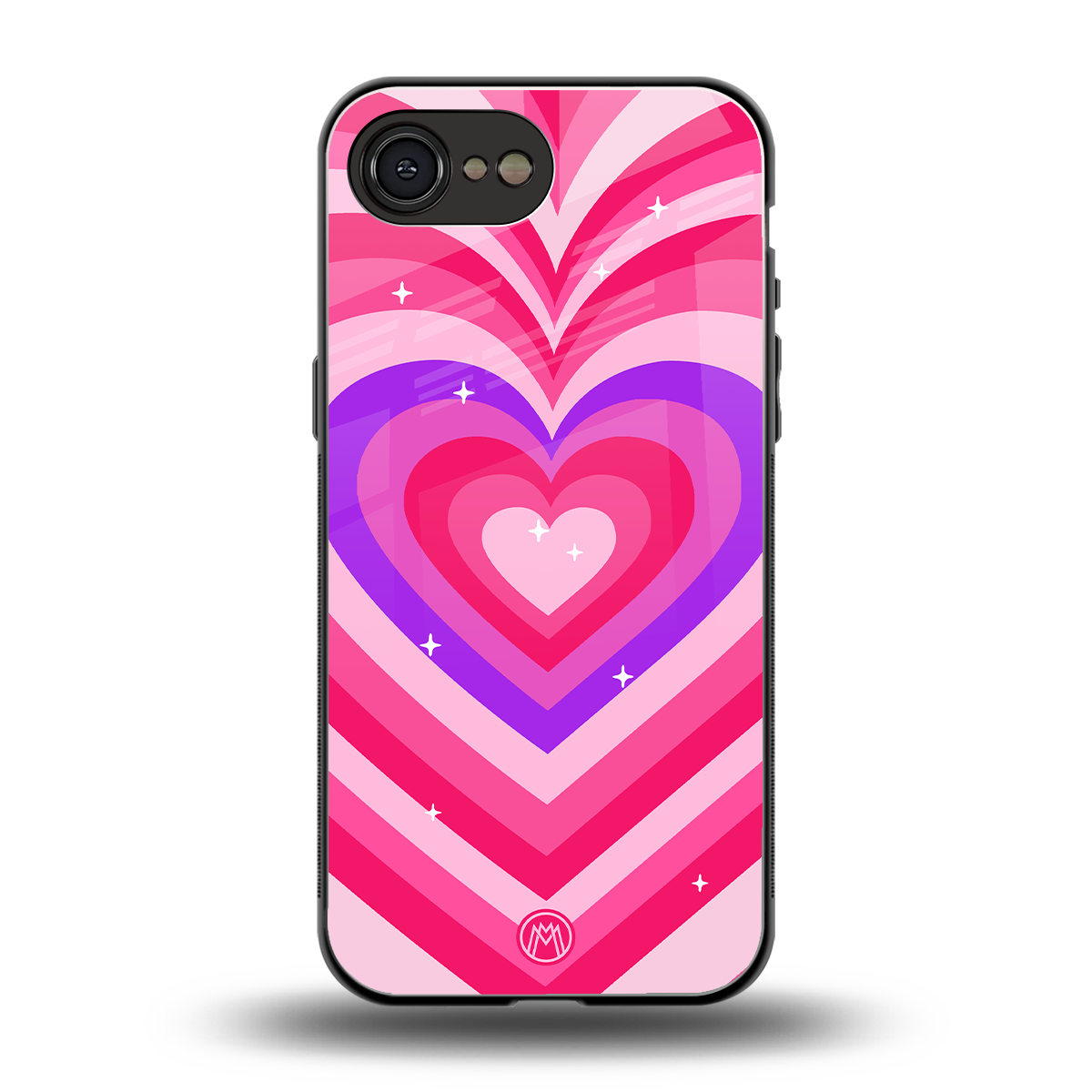 y2k pink hearts berrybomb edition back phone cover | glass case for iphone 16e