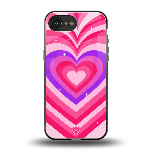 y2k pink hearts berrybomb edition back phone cover | glass case for iphone 16e