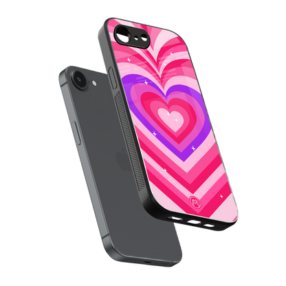 y2k pink hearts berrybomb edition back phone cover | glass case for iphone 16e