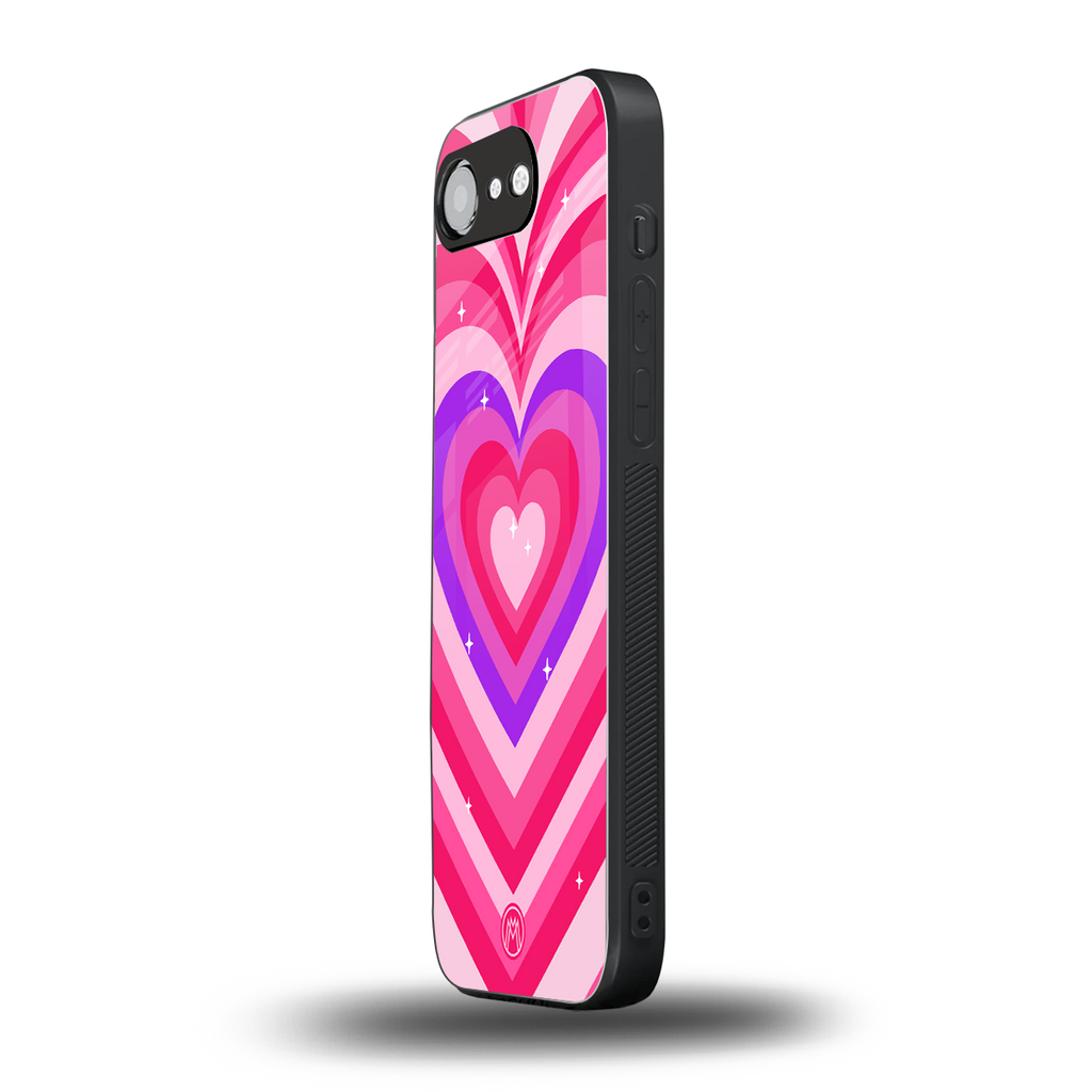 y2k pink hearts berrybomb edition back phone cover | glass case for iphone 16e