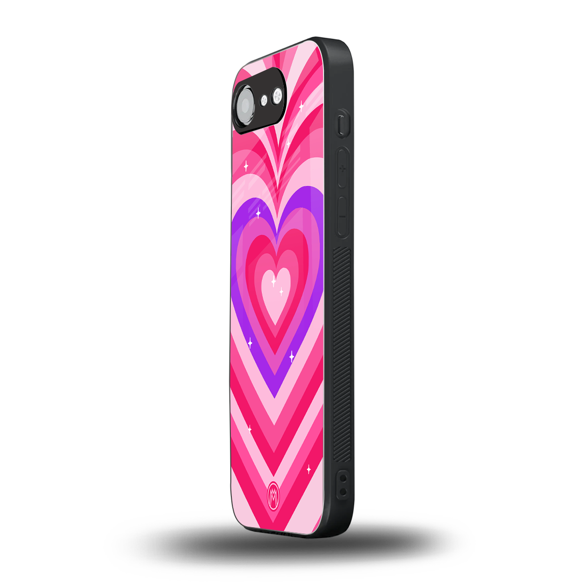 y2k pink hearts berrybomb edition back phone cover | glass case for iphone 16e