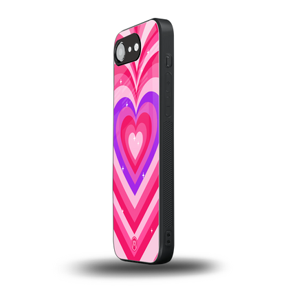 y2k pink hearts berrybomb edition back phone cover | glass case for iphone 16e