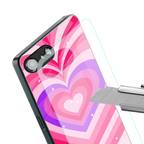 y2k pink hearts berrybomb edition back phone cover | glass case for iphone 16e