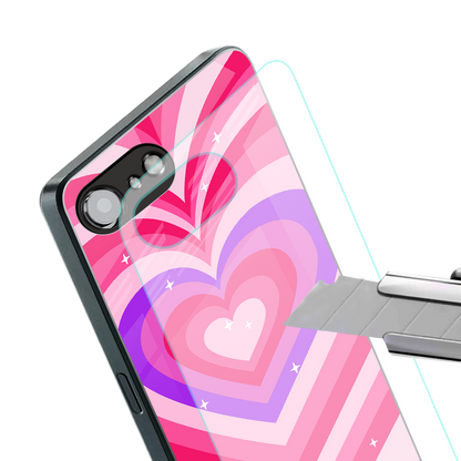 y2k pink hearts berrybomb edition back phone cover | glass case for iphone 16e