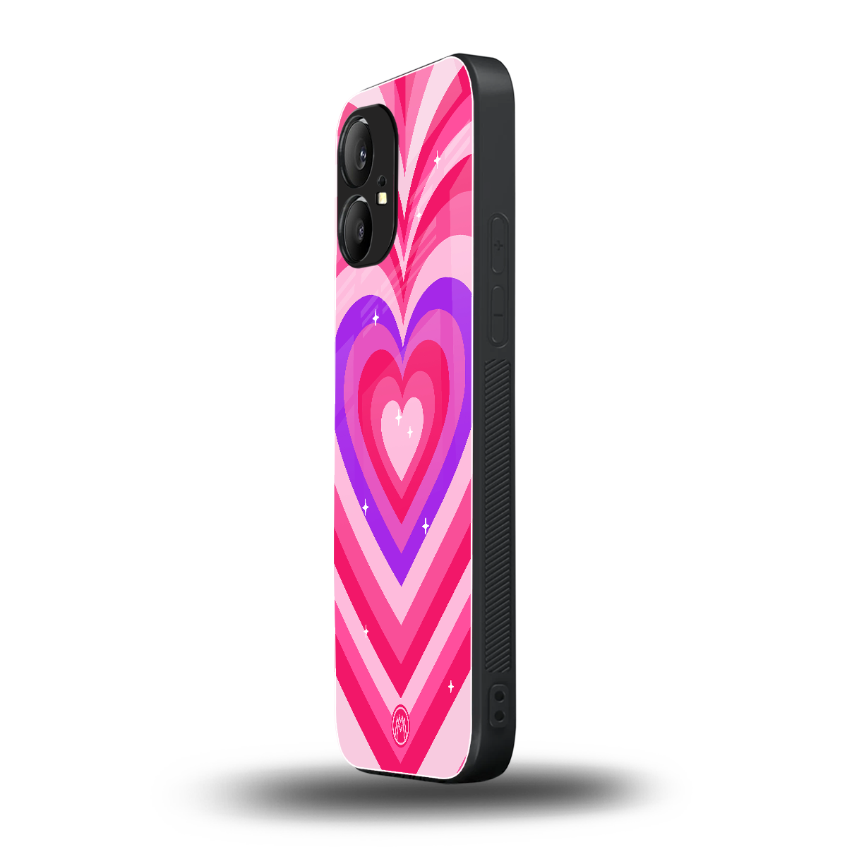 y2k pink hearts berrybomb edition back phone cover | glass case for nothing phone 1