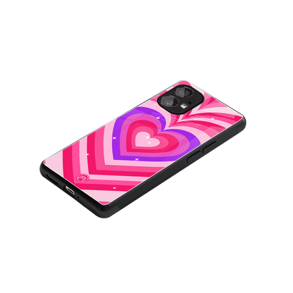 y2k pink hearts berrybomb edition back phone cover | glass case for nothing phone 1