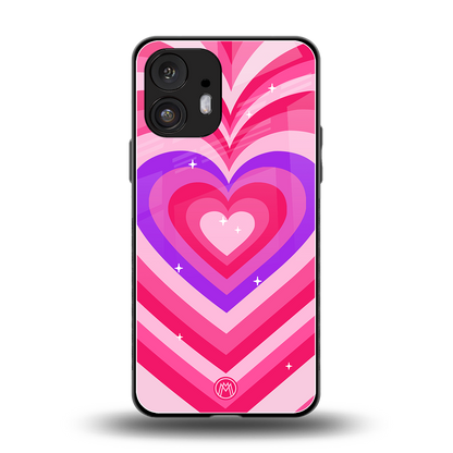 y2k pink hearts berrybomb edition back phone cover | glass case for nothing phone 2