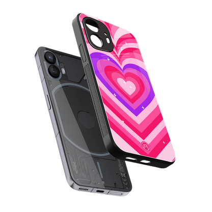 y2k pink hearts berrybomb edition back phone cover | glass case for nothing phone 2