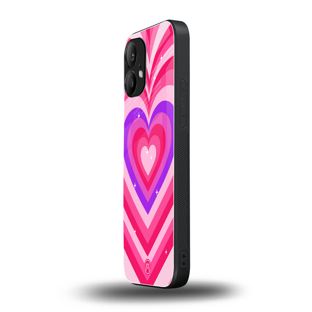 y2k pink hearts berrybomb edition back phone cover | glass case for nothing phone 2