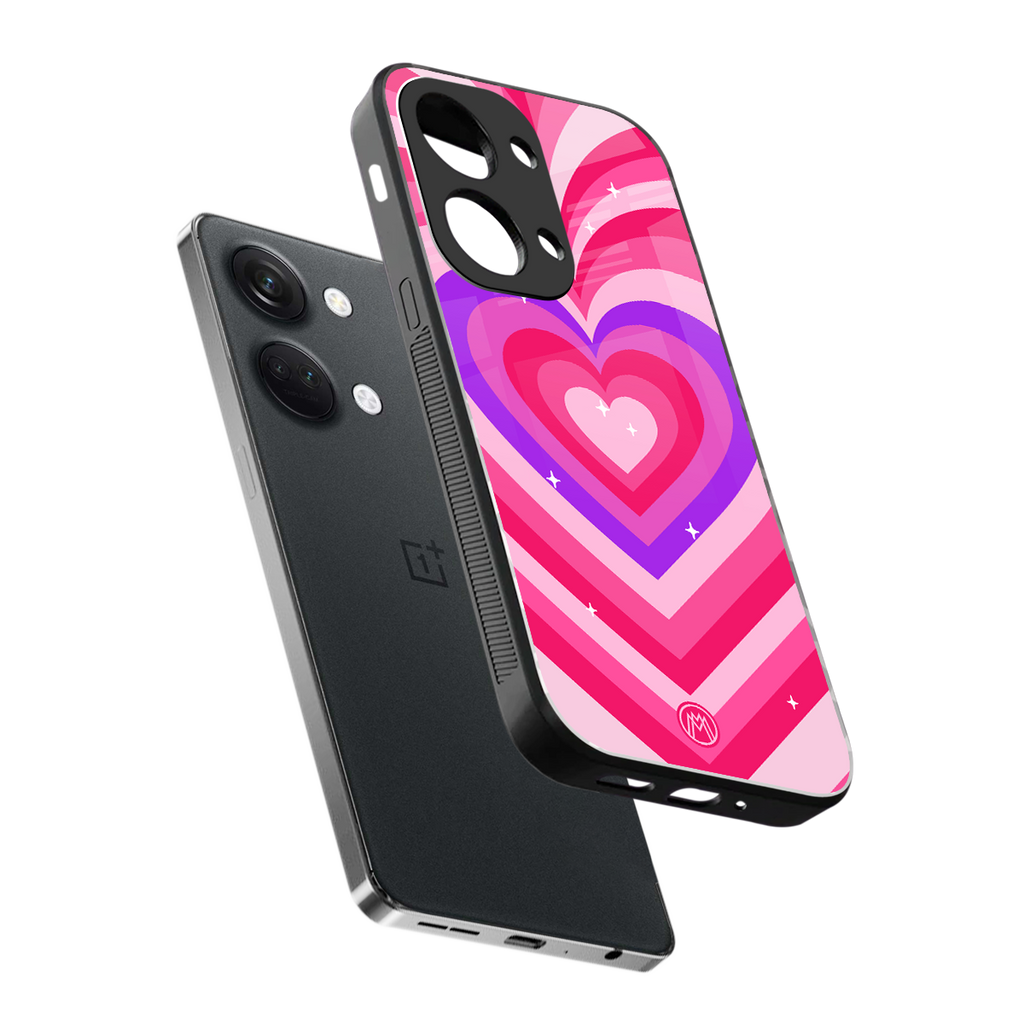y2k pink hearts berrybomb edition back phone cover | glass case for oneplus nord 3