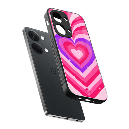 y2k pink hearts berrybomb edition back phone cover | glass case for oneplus nord 3