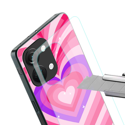 y2k pink hearts berrybomb edition back phone cover | glass case for oneplus nord 3