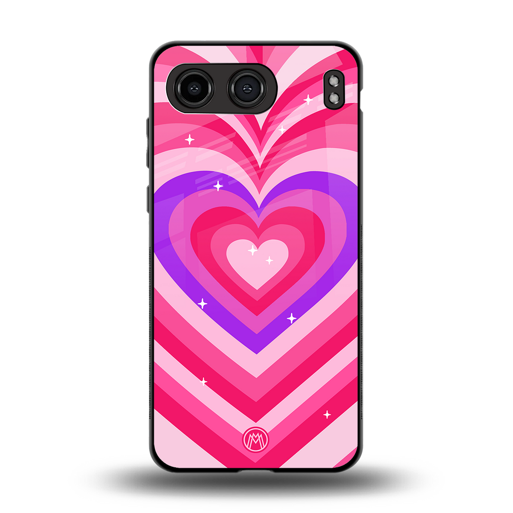 y2k pink hearts berrybomb edition back phone cover | glass case for oneplus nord 4