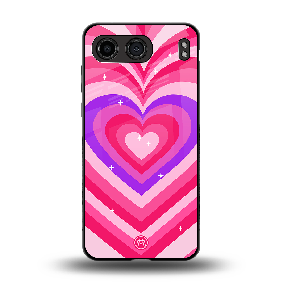 y2k pink hearts berrybomb edition back phone cover | glass case for oneplus nord 4