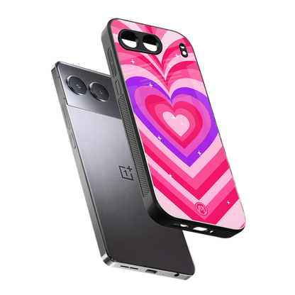 y2k pink hearts berrybomb edition back phone cover | glass case for oneplus nord 4