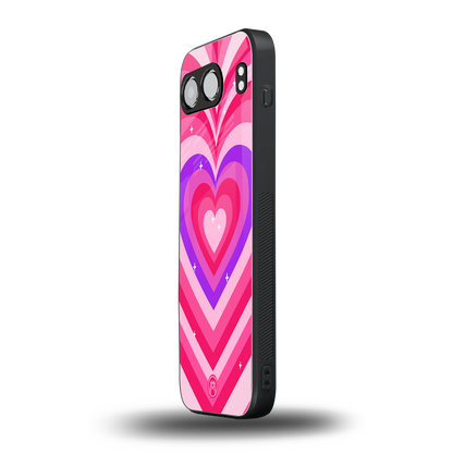 y2k pink hearts berrybomb edition back phone cover | glass case for oneplus nord 4