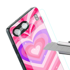 y2k pink hearts berrybomb edition back phone cover | glass case for oneplus nord 4
