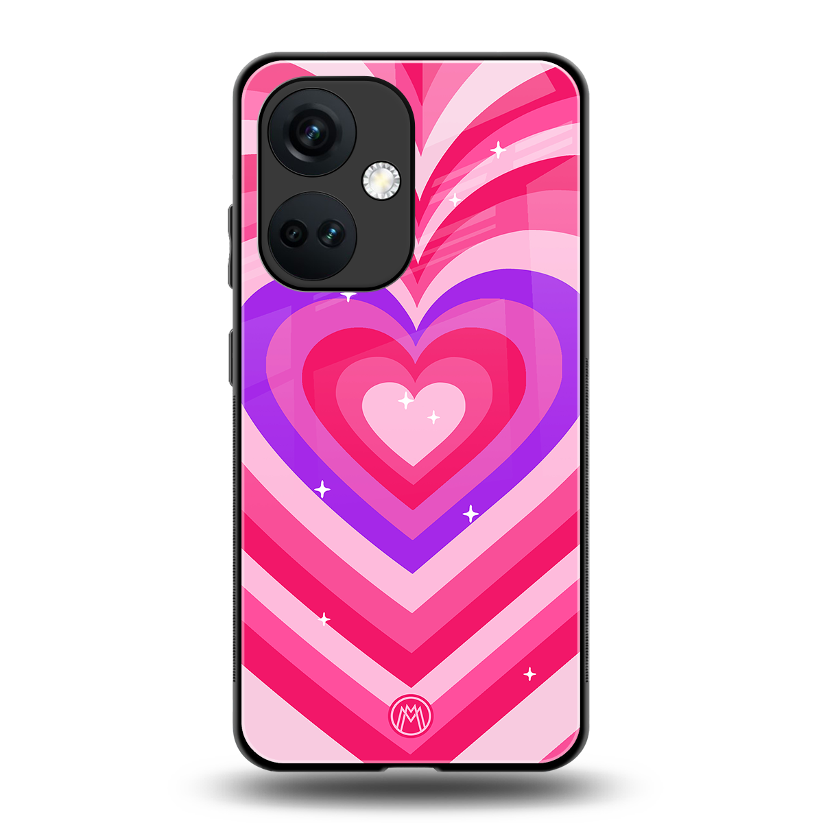 y2k pink hearts berrybomb edition back phone cover | glass case for oneplus nord ce 3