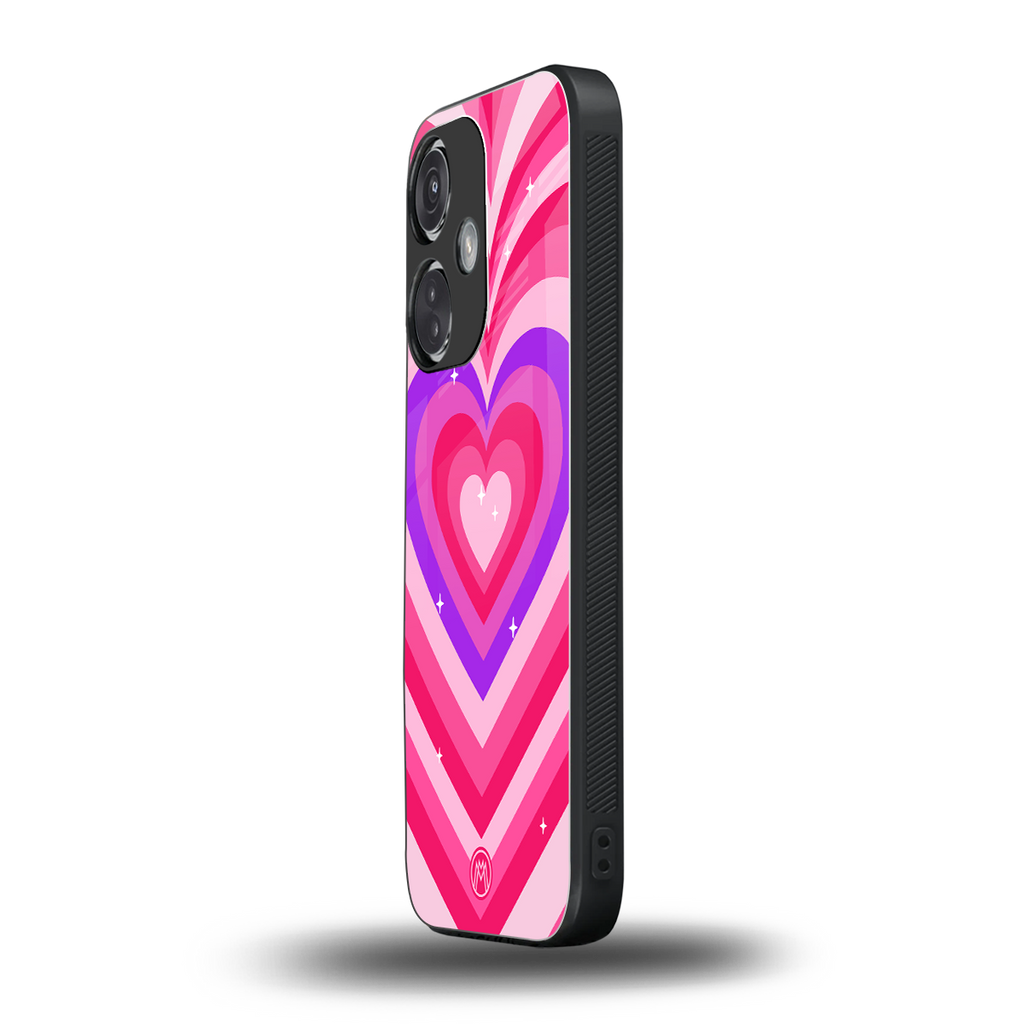 y2k pink hearts berrybomb edition back phone cover | glass case for oneplus nord ce 3