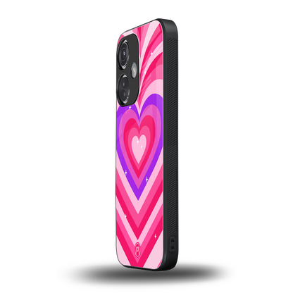y2k pink hearts berrybomb edition back phone cover | glass case for oneplus nord ce 3