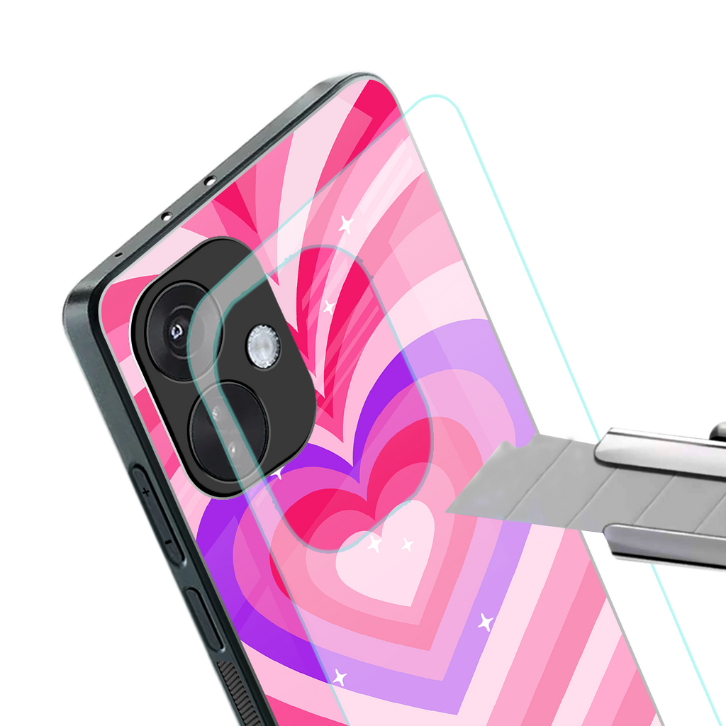 y2k pink hearts berrybomb edition back phone cover | glass case for oneplus nord ce 3