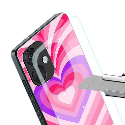 y2k pink hearts berrybomb edition back phone cover | glass case for oneplus nord ce 3