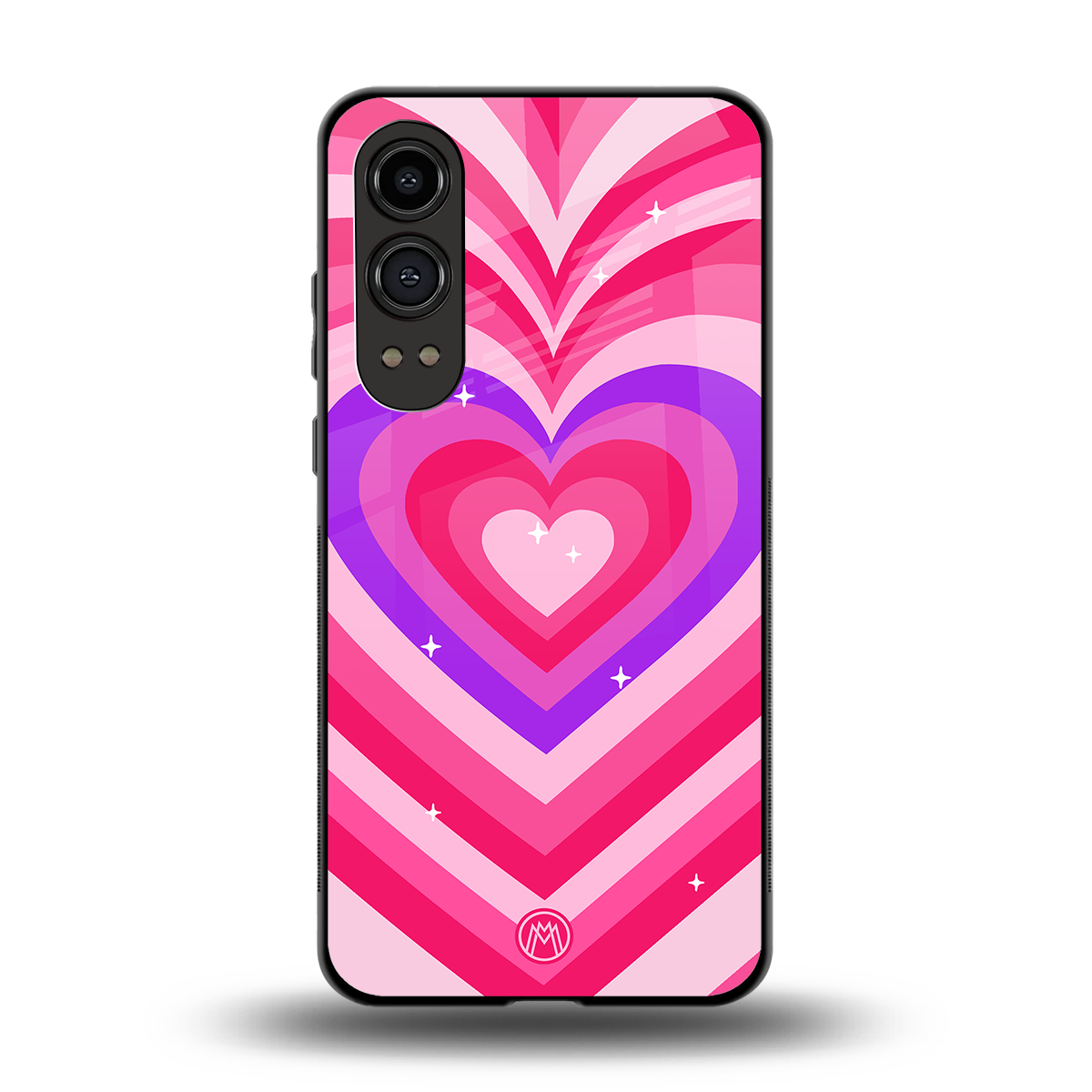 y2k pink hearts berrybomb edition back phone cover | glass case for oneplus nord ce 4 lite